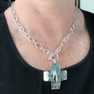 Silpada Sterling Silver cross pendant necklace